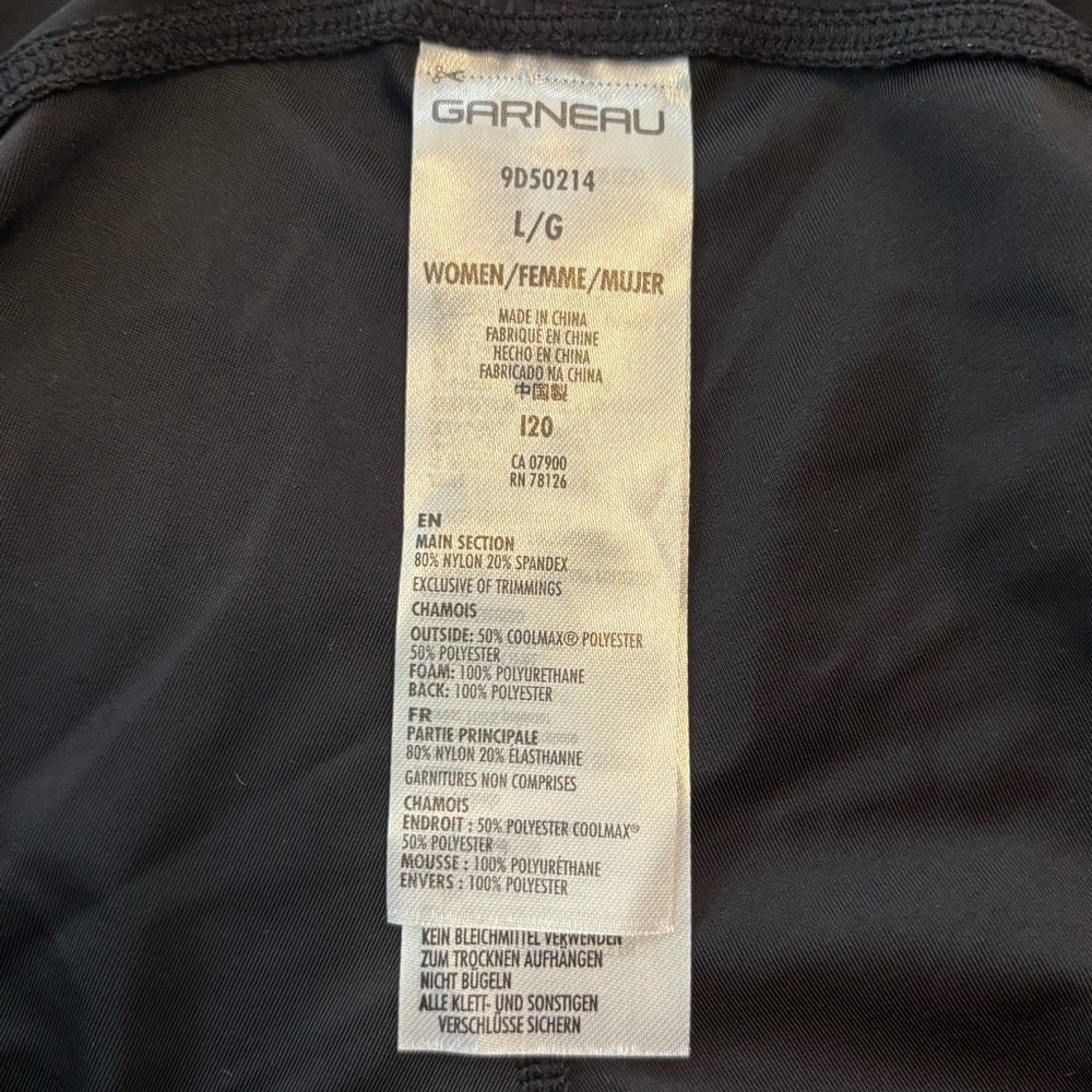 Louis Garneau LG Women’s Cycling Bike Shorts Padded Black Size Large L Athletic - Picture 3 of 3